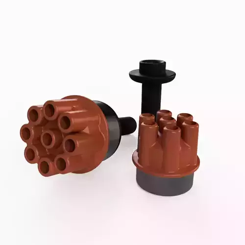 3d printable scale car model power distributors with wire holes 3D print model