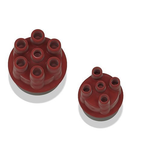 3d printable scale car model power distributors with wire holes 3D print model 6