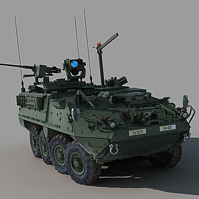 US Army M1127 Reconnaissance Vehicle Stryker RV 3D model_1