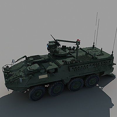 US Army M1127 Reconnaissance Vehicle Stryker RV 3D model_3
