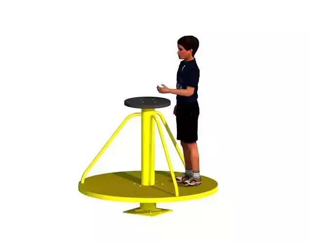 Kids Outdoor Playground Rotary Platform 3D model