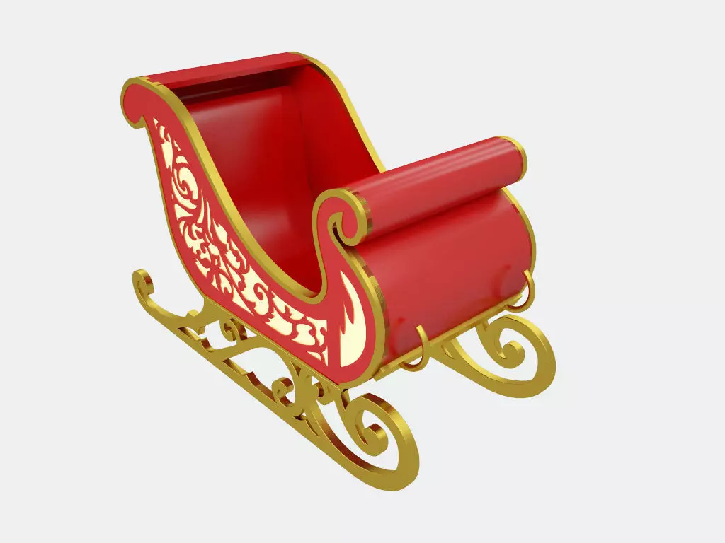 Santa Claus Sleigh 3D model