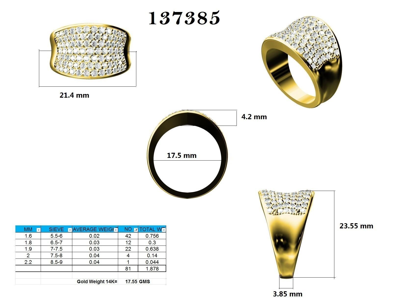 Ring - 137385 3D print model_12