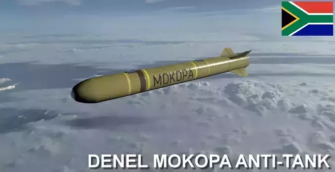 Mokopa Anti Tank Missile Low-poly 3D model