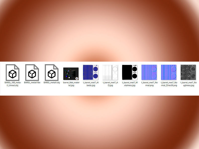 rusty metal barrel blue Low-poly 3D model_10