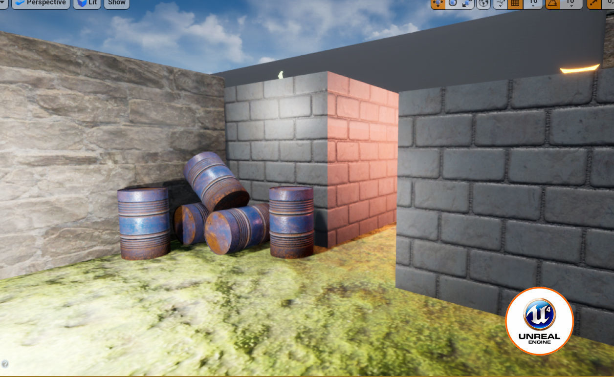 rusty metal barrel blue Low-poly 3D model_5