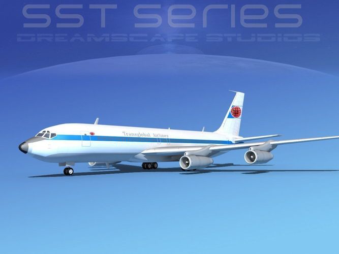 Boeing 707-320 SS Trans Global 3D model
