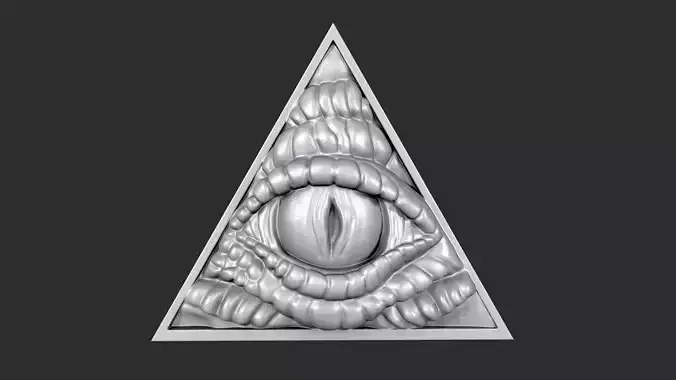 STL models for 3D printing and CNC All-seeing eye