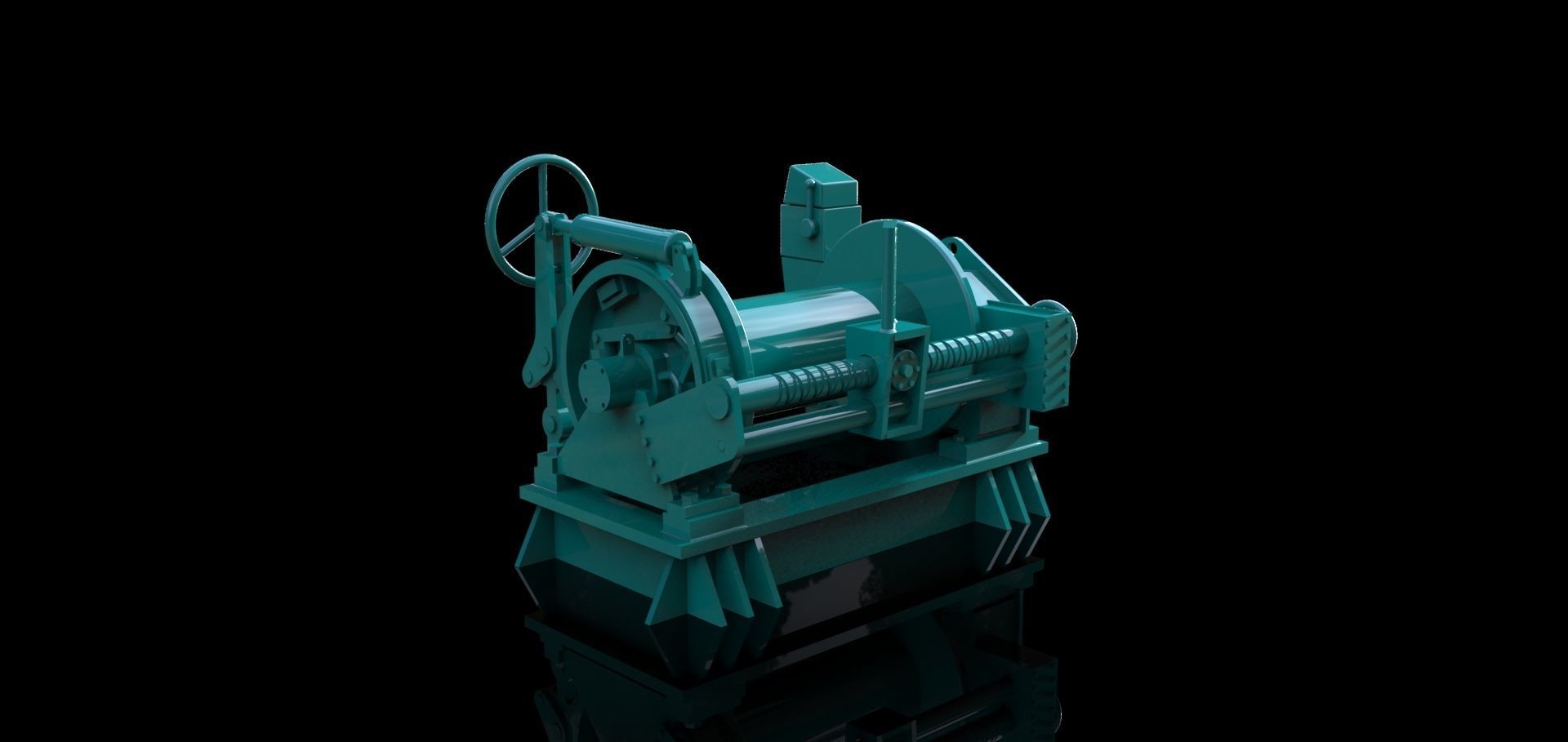 Winch for the rescue cruiser Hermann Marwede 3D print model_2