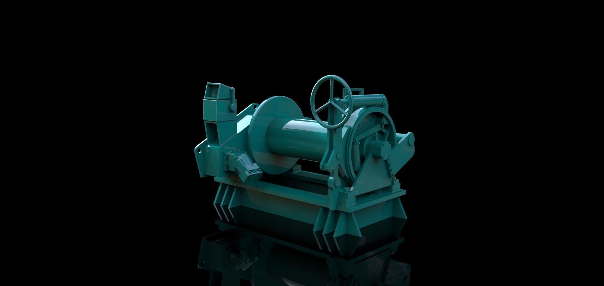 Winch for the rescue cruiser Hermann Marwede 3D print model_3