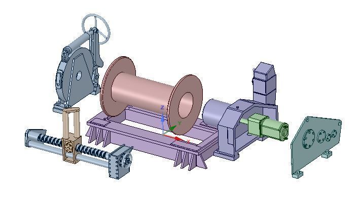 Winch for the rescue cruiser Hermann Marwede 3D print model_5