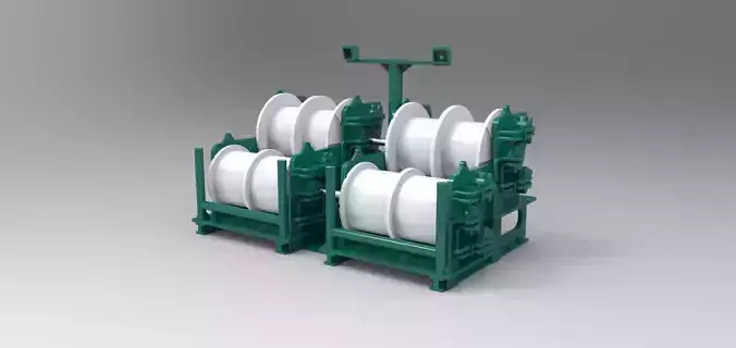 4-way winch for ship model
