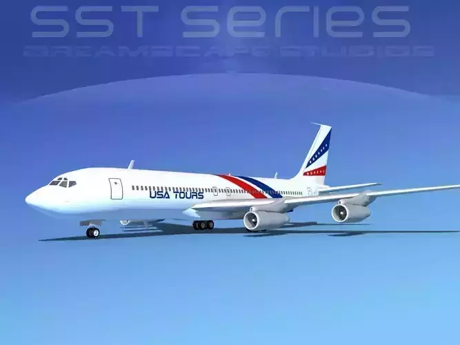 Boeing 707-320 SS USA Tours 3D model