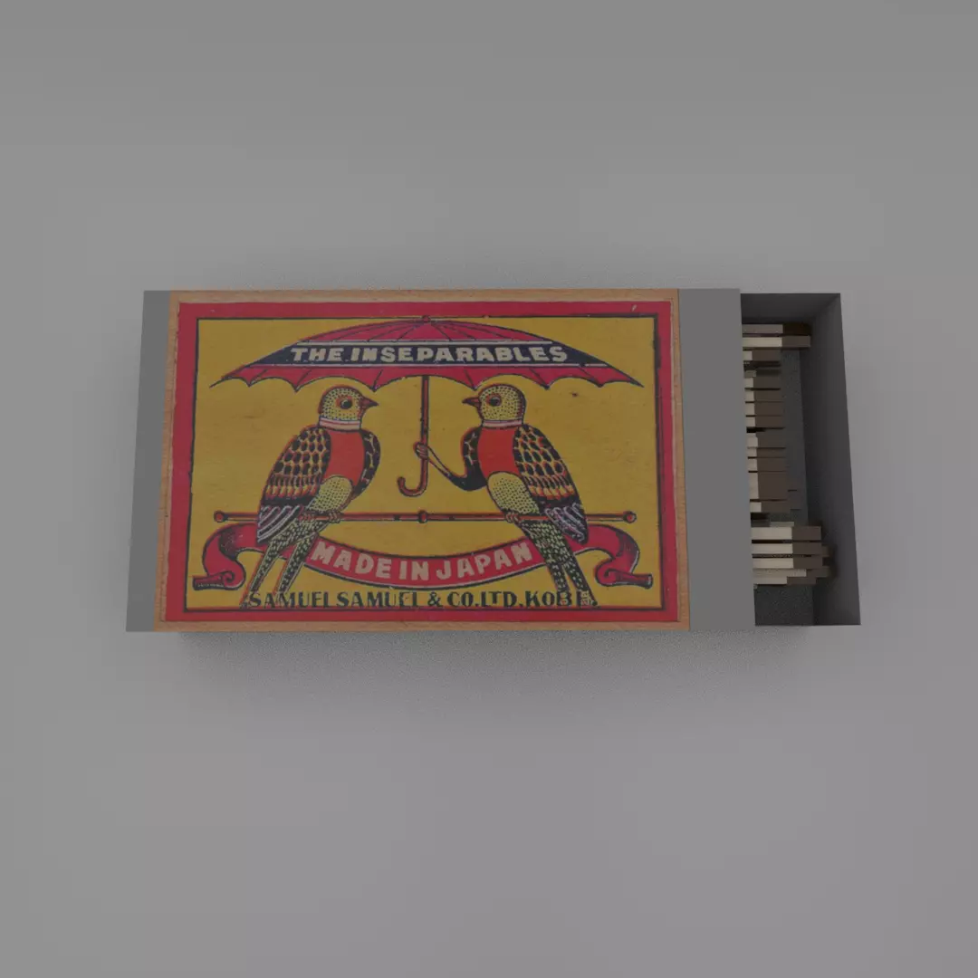matches box Low-poly 3D model
