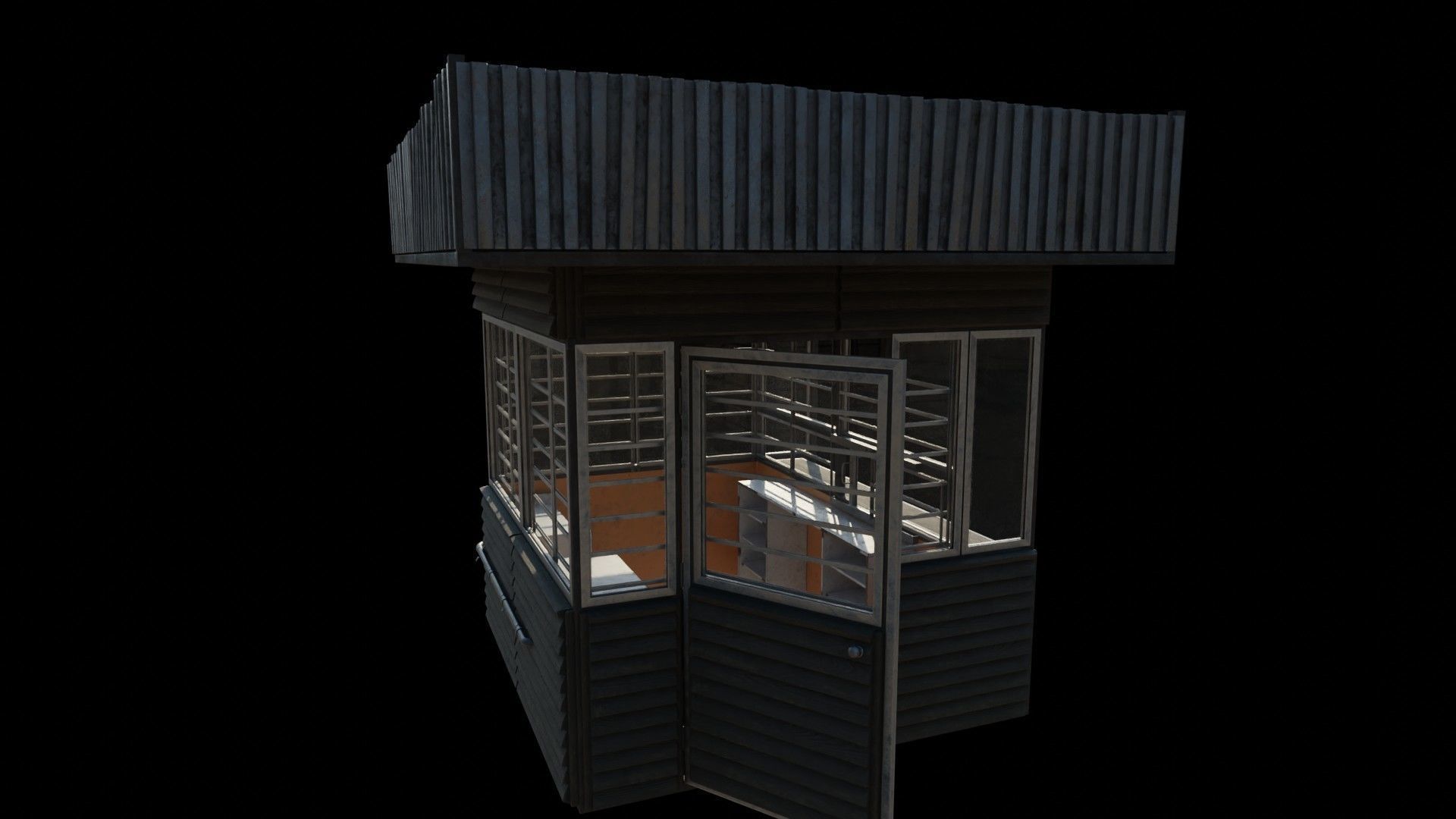 Old Dirty Soviet Kiosk Low-poly 3D model_24