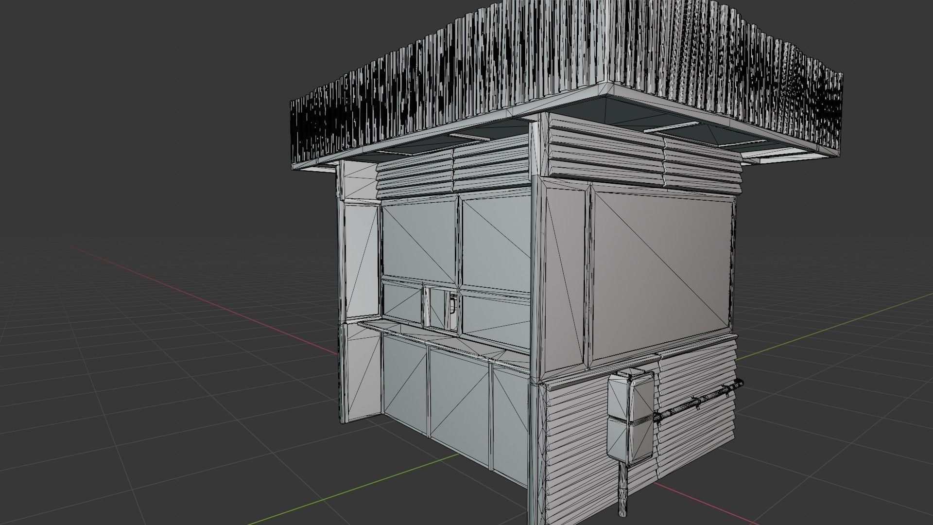 Old Dirty Soviet Kiosk Low-poly 3D model_39