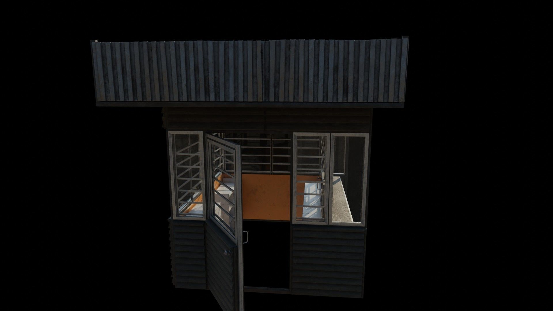 Old Dirty Soviet Kiosk Low-poly 3D model_26