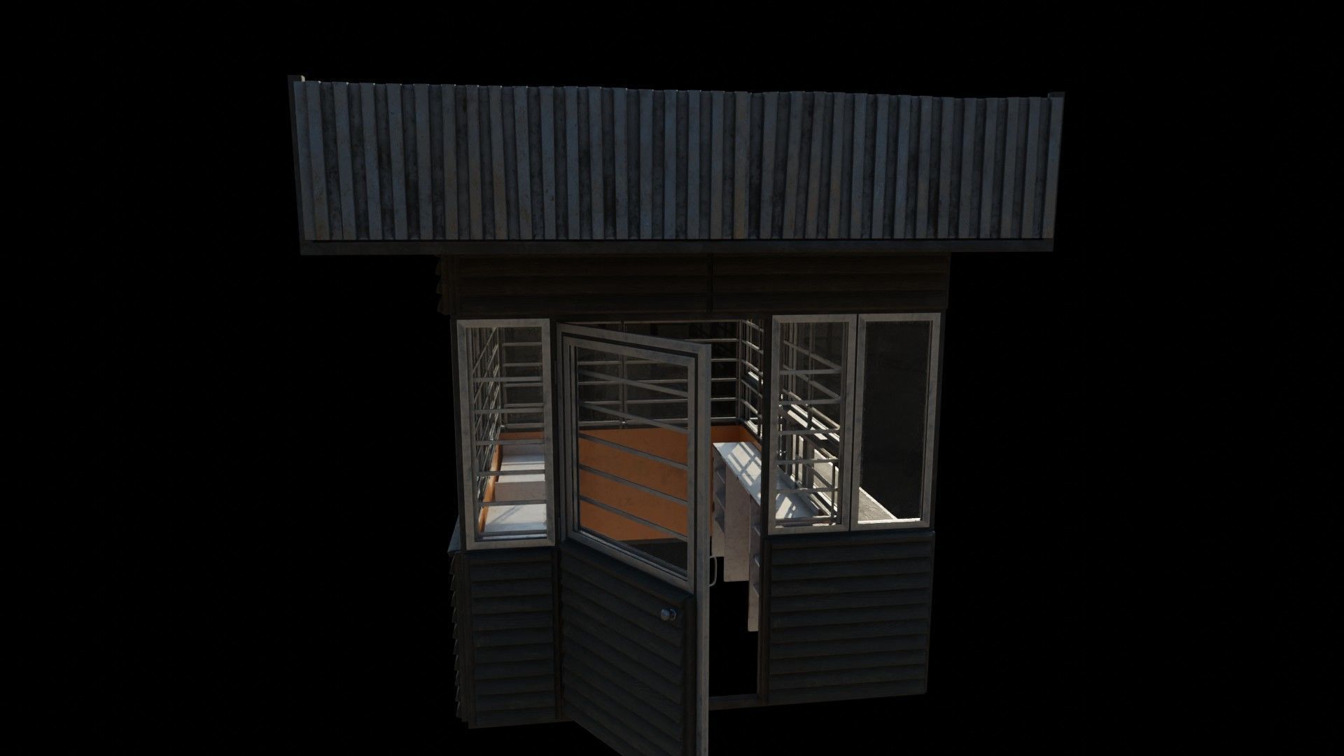 Old Dirty Soviet Kiosk Low-poly 3D model_25