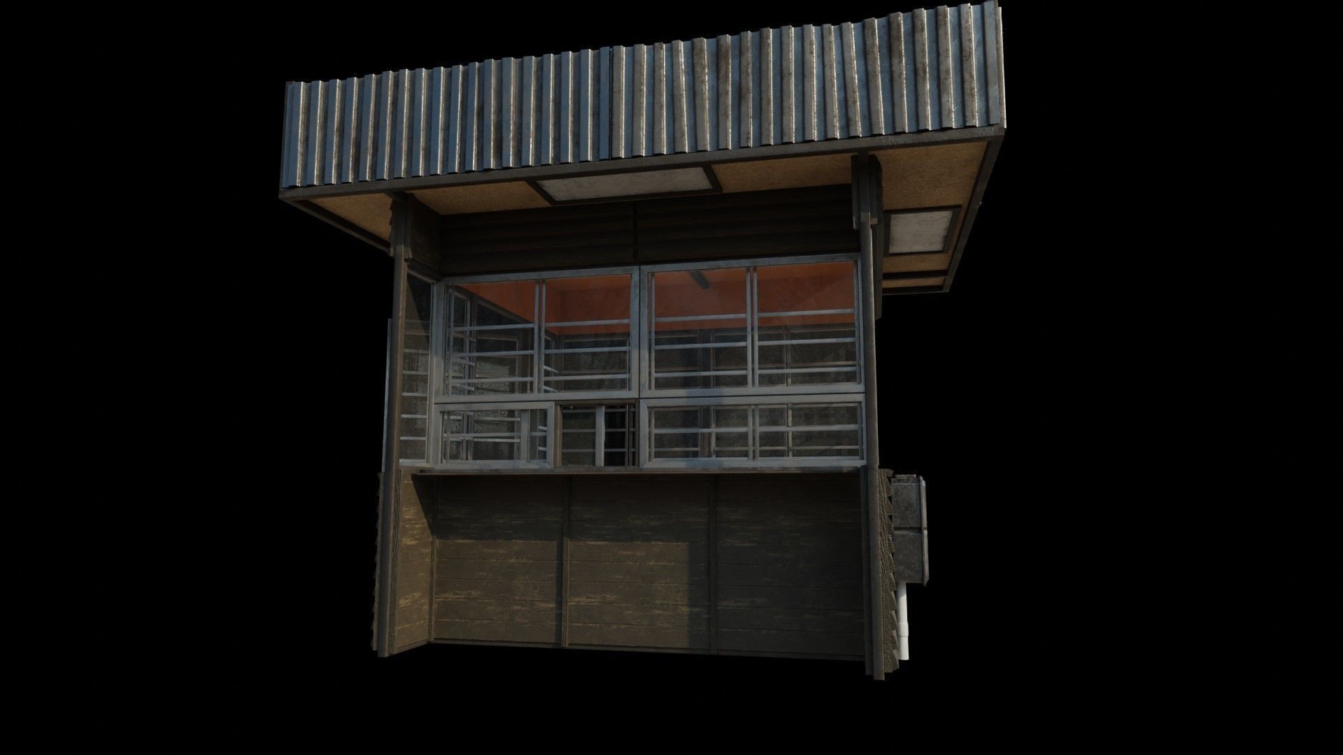 Old Dirty Soviet Kiosk Low-poly 3D model_6