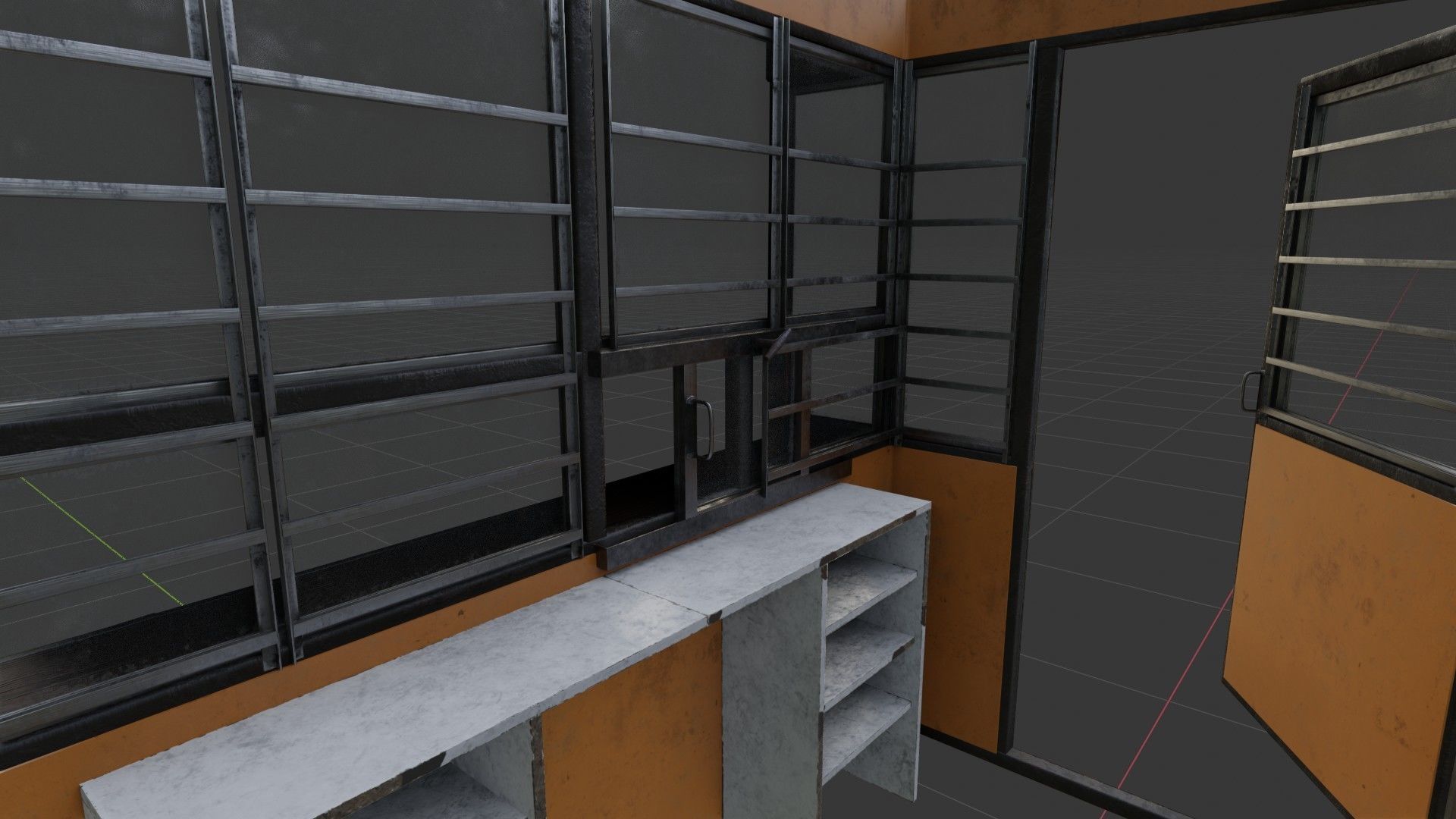 Old Dirty Soviet Kiosk Low-poly 3D model_3