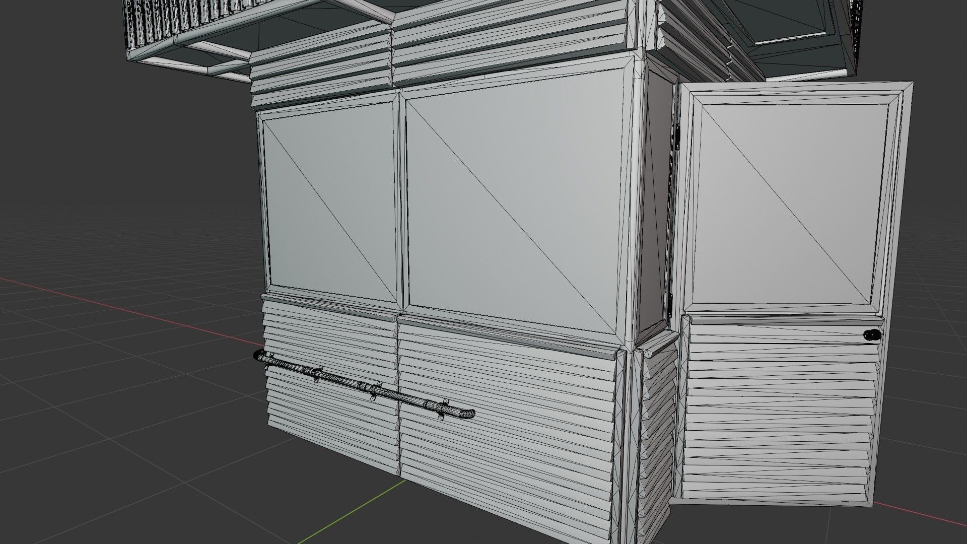 Old Dirty Soviet Kiosk Low-poly 3D model_40