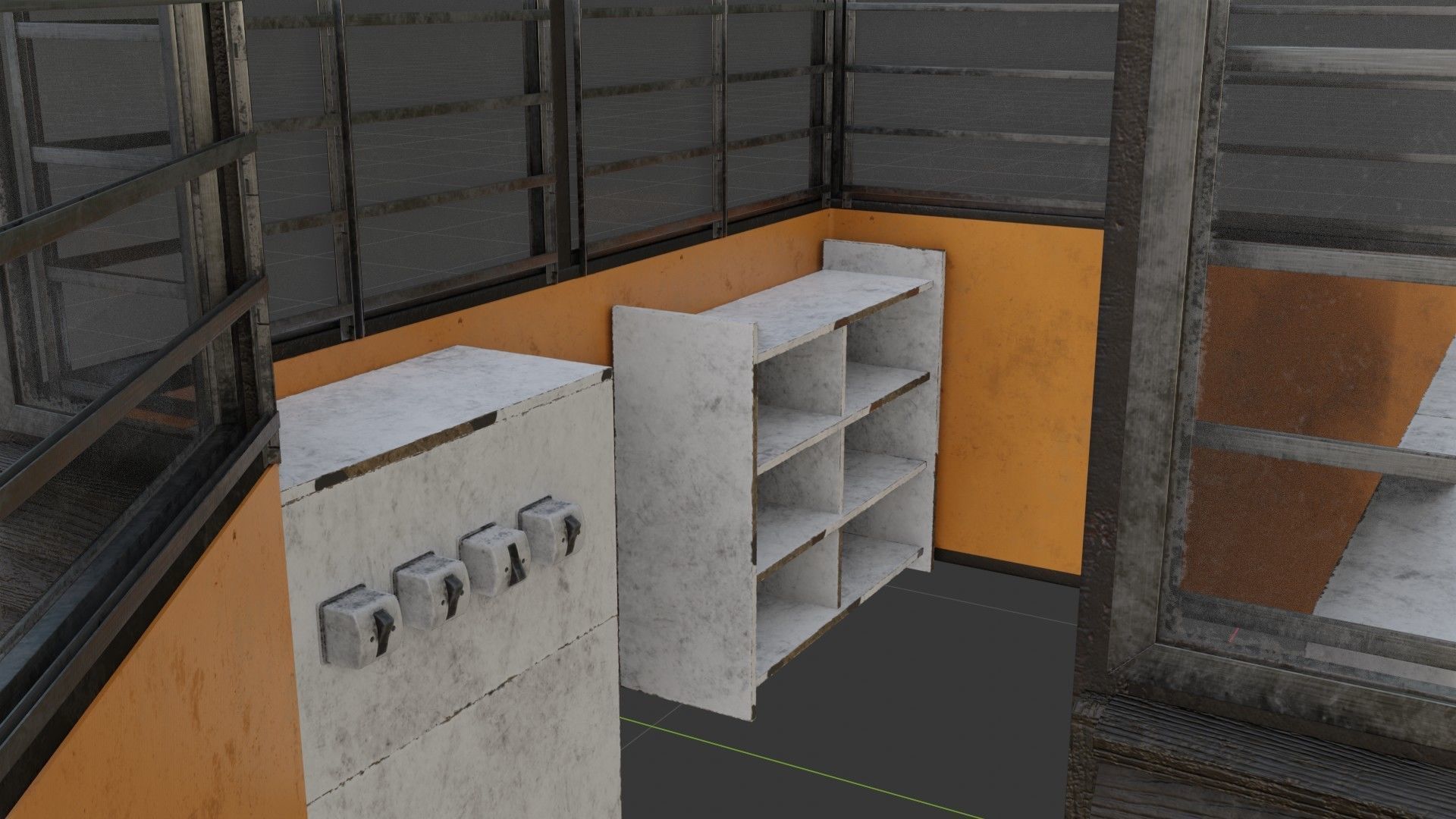 Old Dirty Soviet Kiosk Low-poly 3D model_2