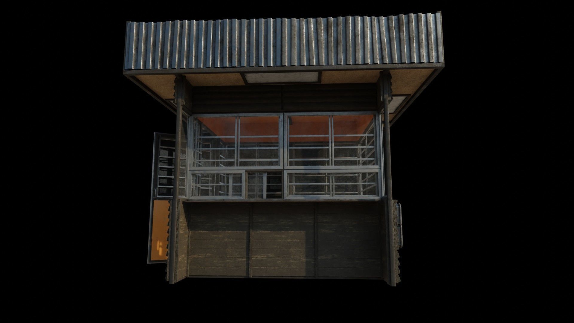 Old Dirty Soviet Kiosk Low-poly 3D model_4