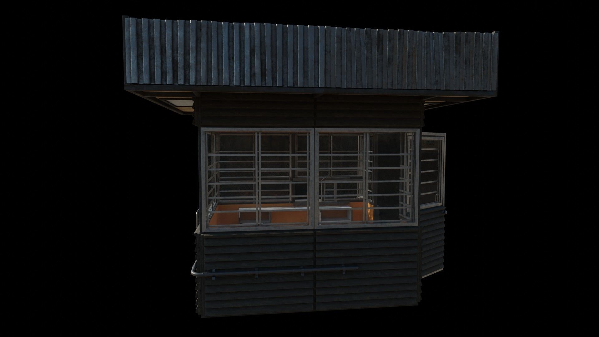 Old Dirty Soviet Kiosk Low-poly 3D model_19