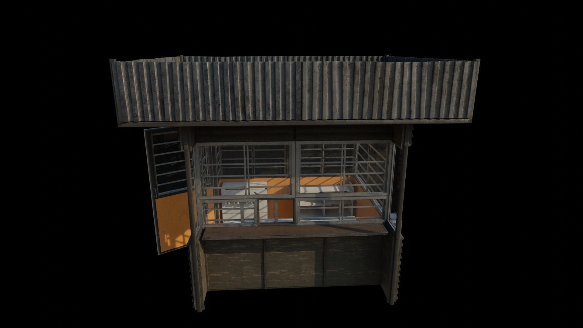 Old Dirty Soviet Kiosk Low-poly 3D model_35