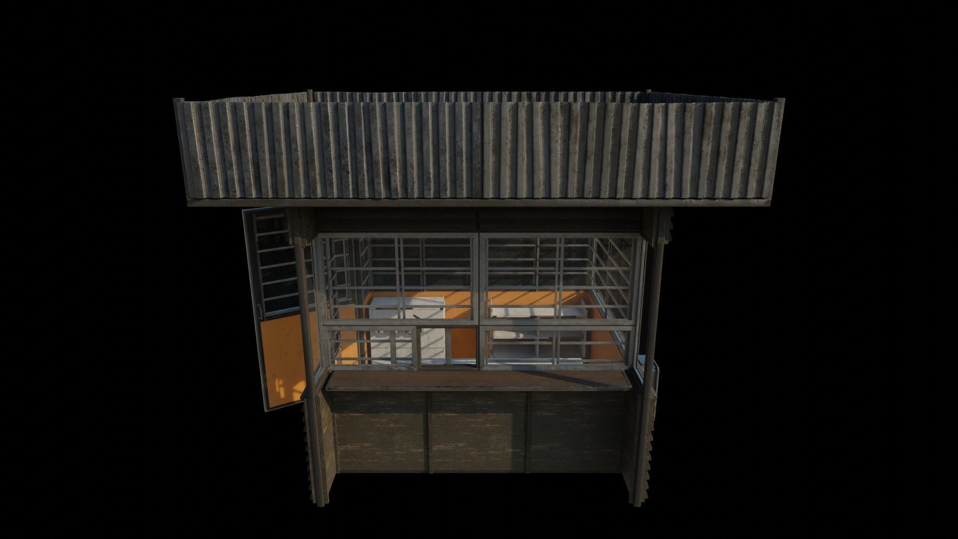 Old Dirty Soviet Kiosk Low-poly 3D model_37