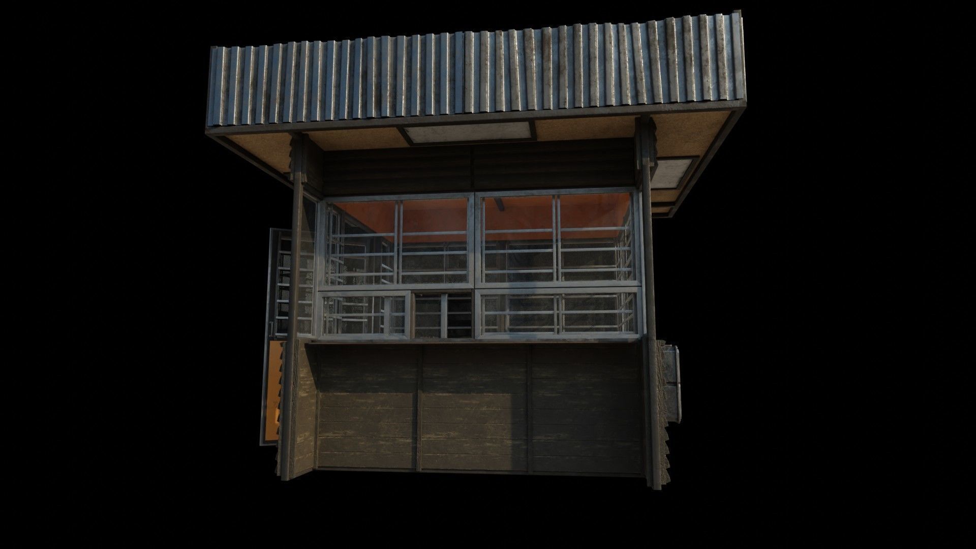 Old Dirty Soviet Kiosk Low-poly 3D model_5