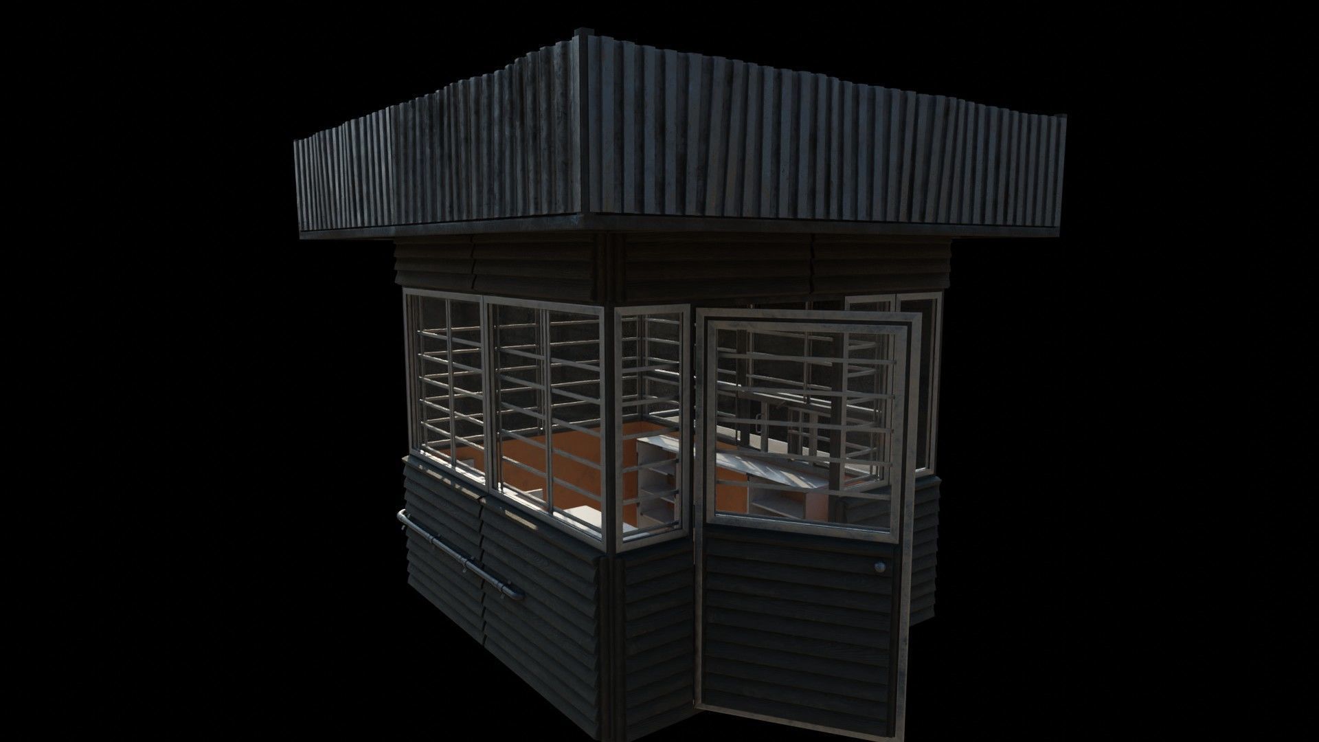 Old Dirty Soviet Kiosk Low-poly 3D model_23