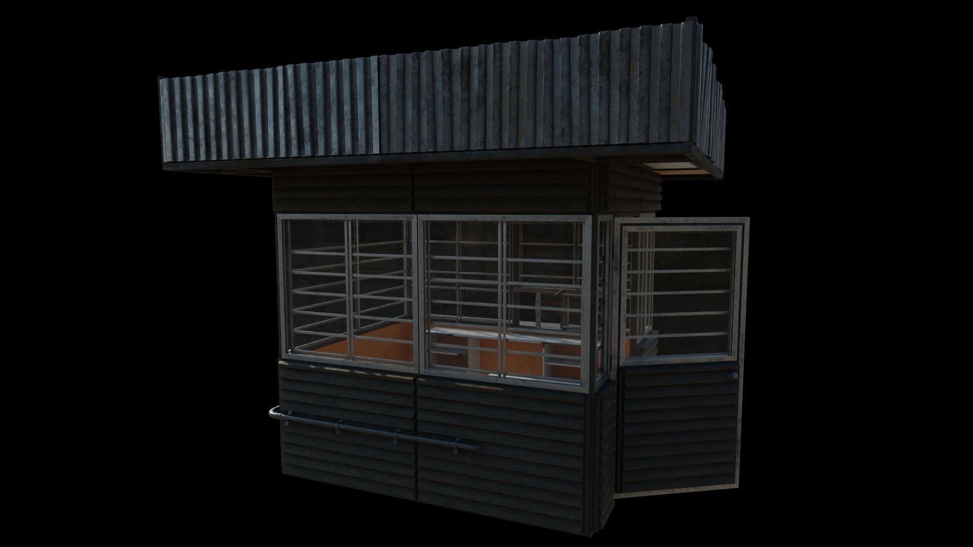 Old Dirty Soviet Kiosk Low-poly 3D model_21