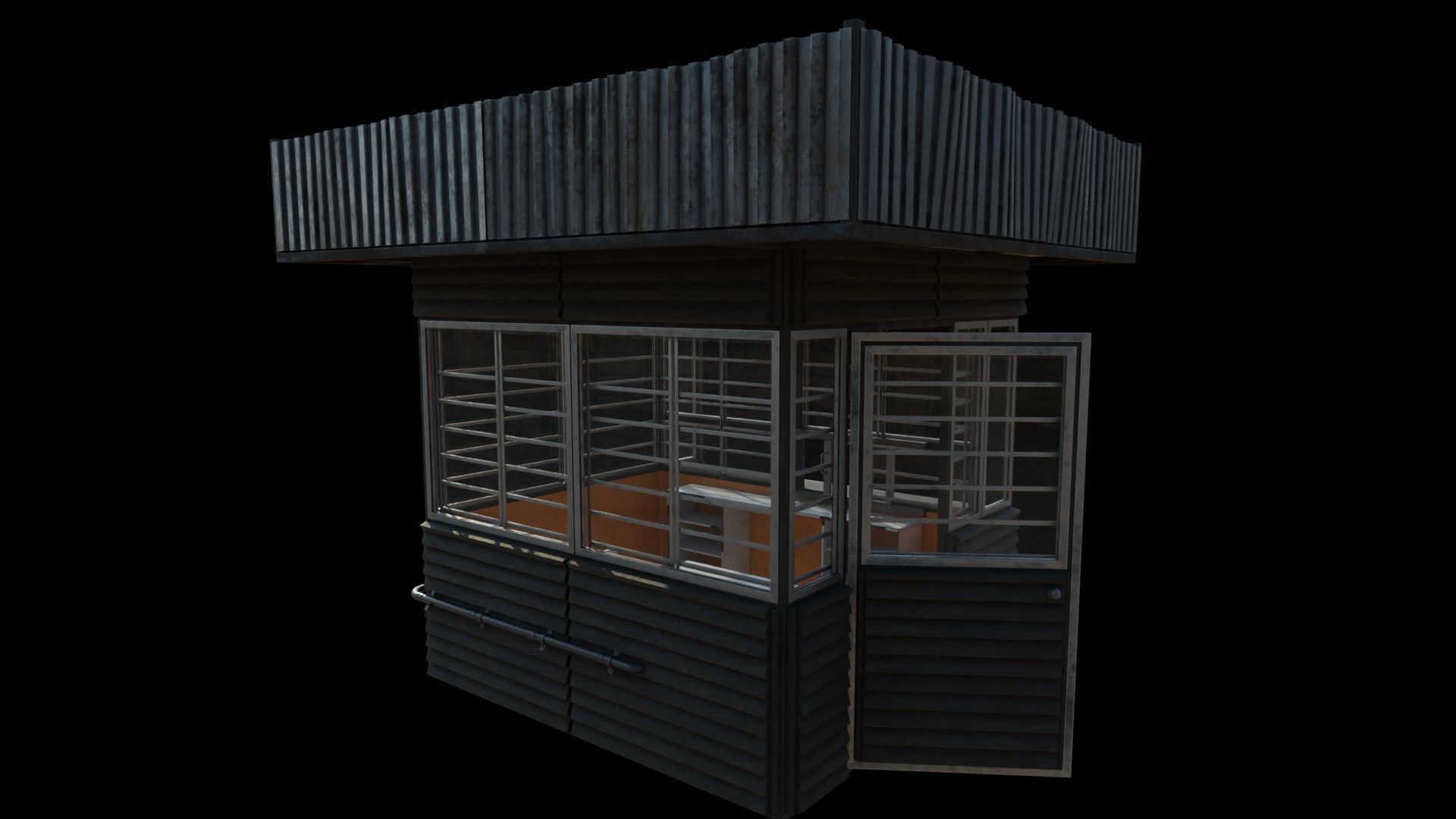 Old Dirty Soviet Kiosk Low-poly 3D model_22