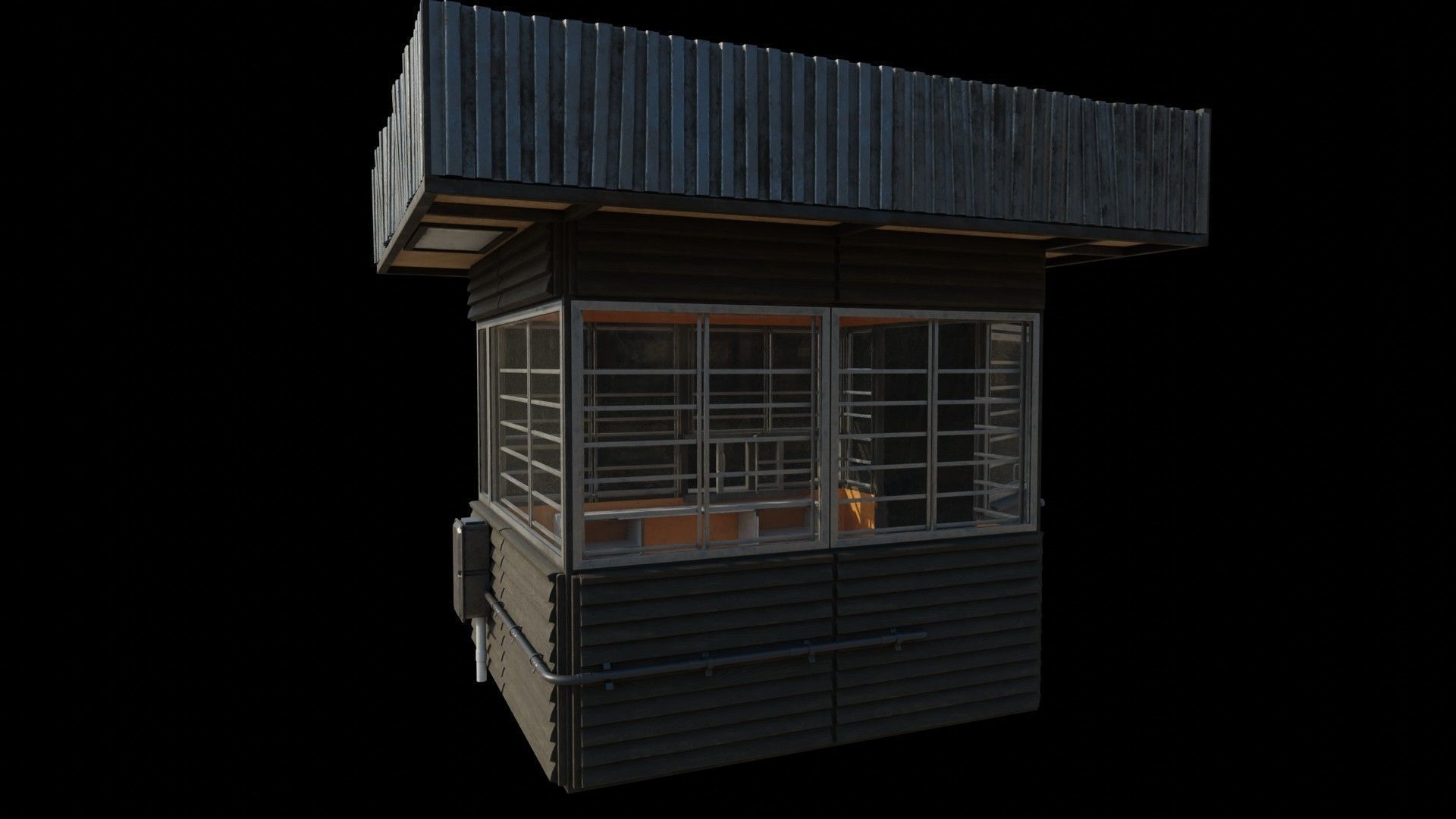 Old Dirty Soviet Kiosk Low-poly 3D model_18