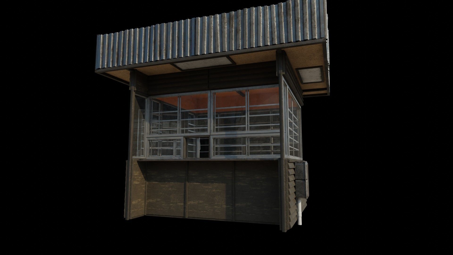 Old Dirty Soviet Kiosk Low-poly 3D model_7