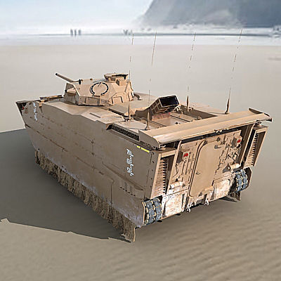US Marine Corps Expeditionary Fighting Vehicle 3D model_6