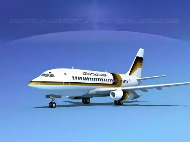 Boeing 737-100 Aero California 3D model