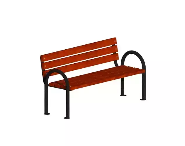 Outdoor bench sitting iron feet