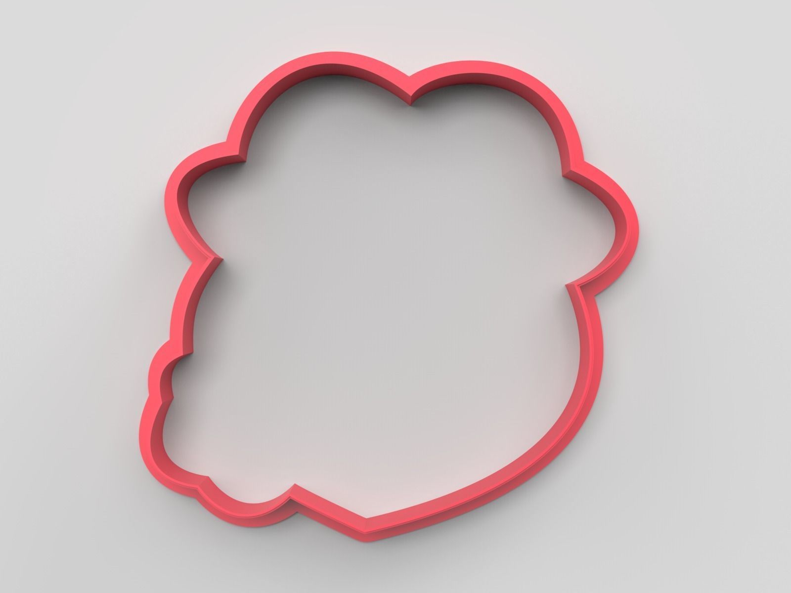 Cookie cutter and stamp - Heart and birds 3D print model_4