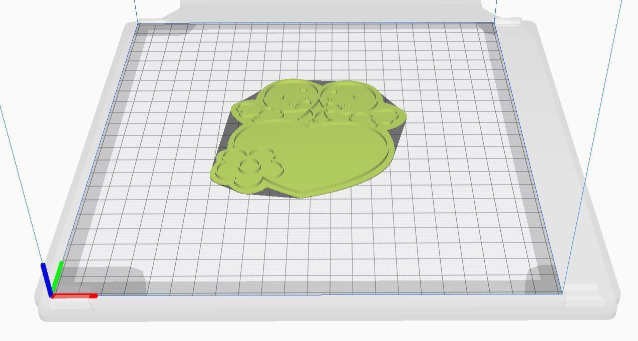 Cookie cutter and stamp - Heart and birds 3D print model_8