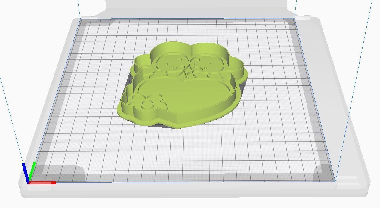 Cookie cutter and stamp - Heart and birds 3D print model_6