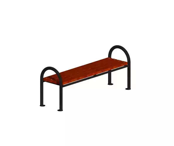 Outdoor bench sitting iron feet