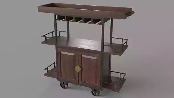 Maury Two Door Wine Trolley