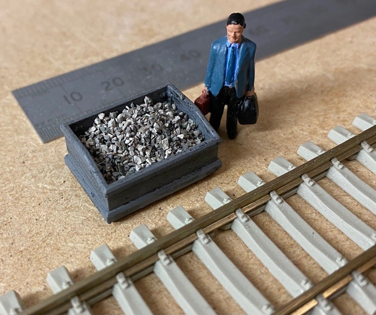 Model Railway Lineside Ballast or Chip Bins 3D print model_1