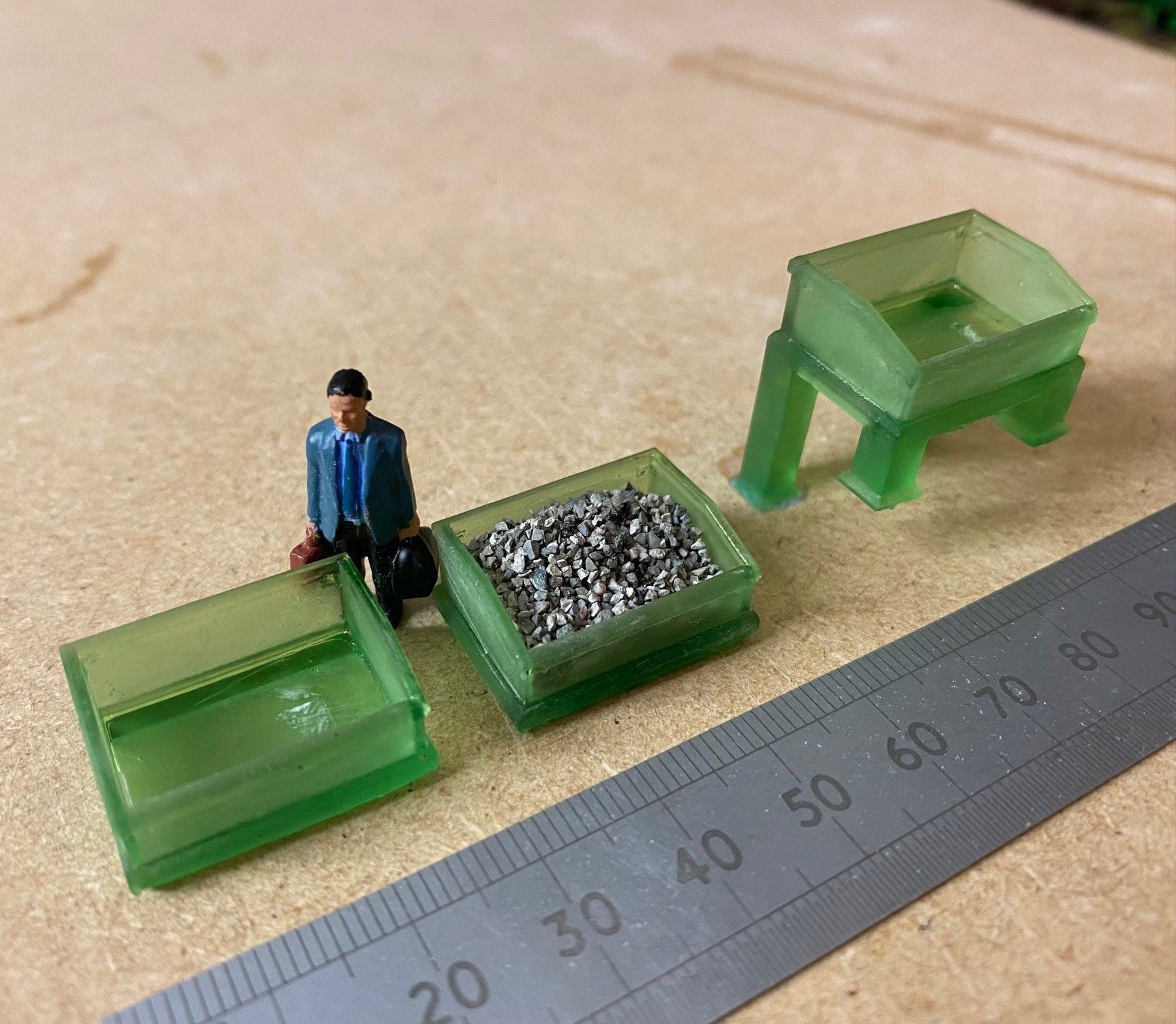 Model Railway Lineside Ballast or Chip Bins 3D print model_16