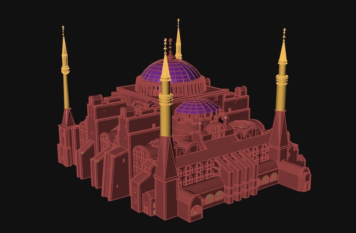 Hagia Sophia 3D model 3D print model_3