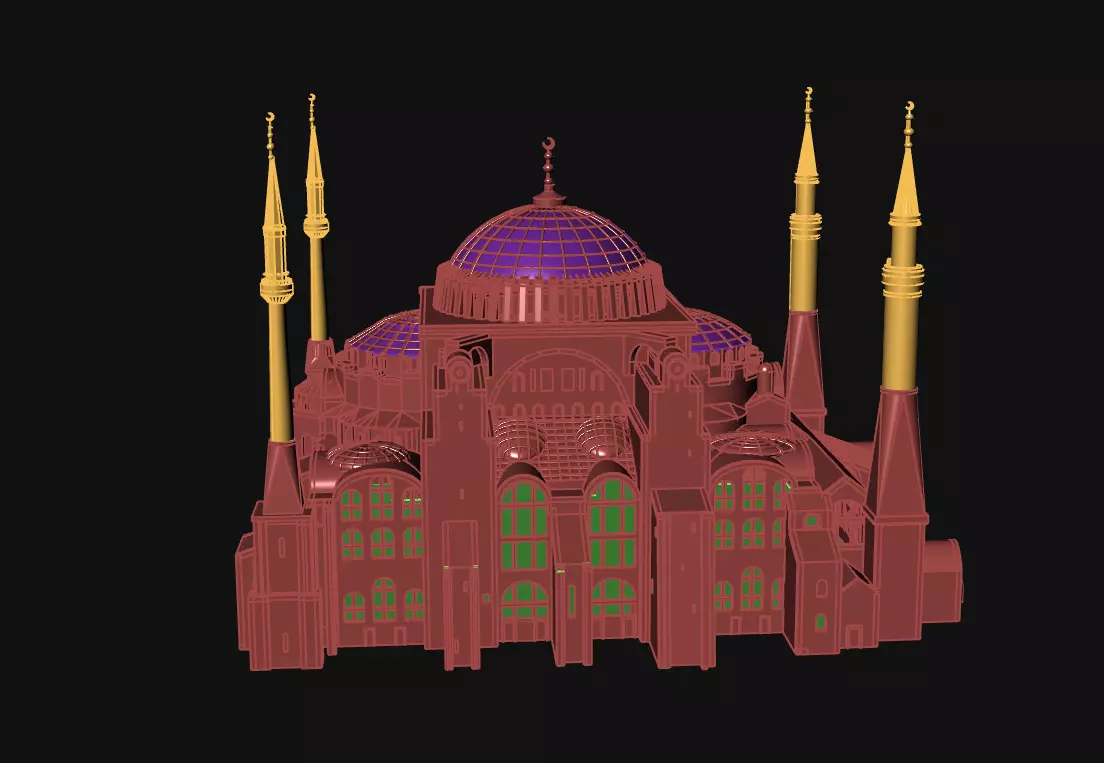 Hagia Sophia 3D model 3D print model_0