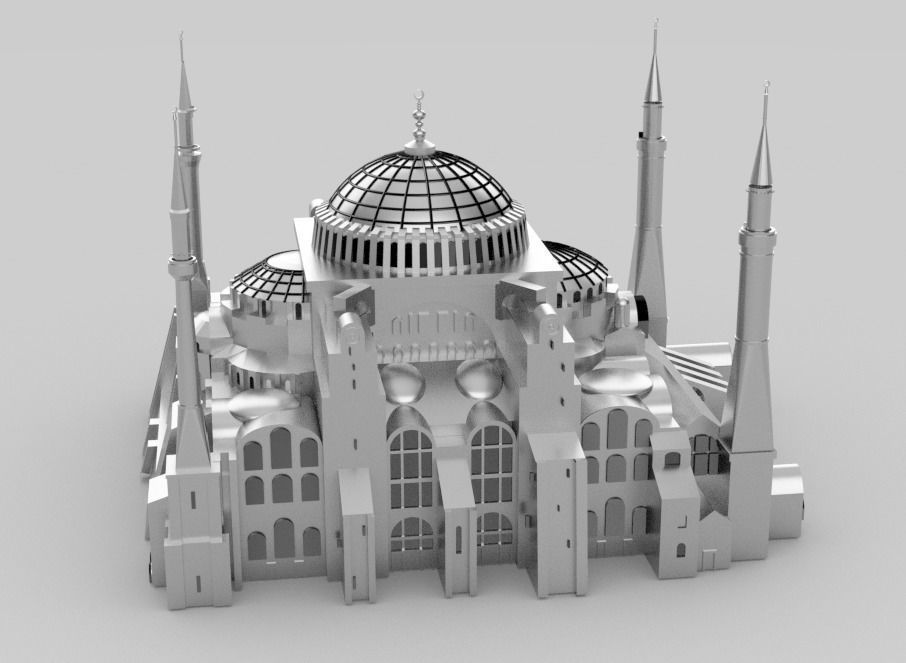 Hagia Sophia 3D model 3D print model_2