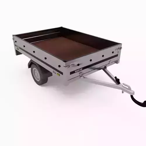 3d printable trailer for scale model cars - Hi poly